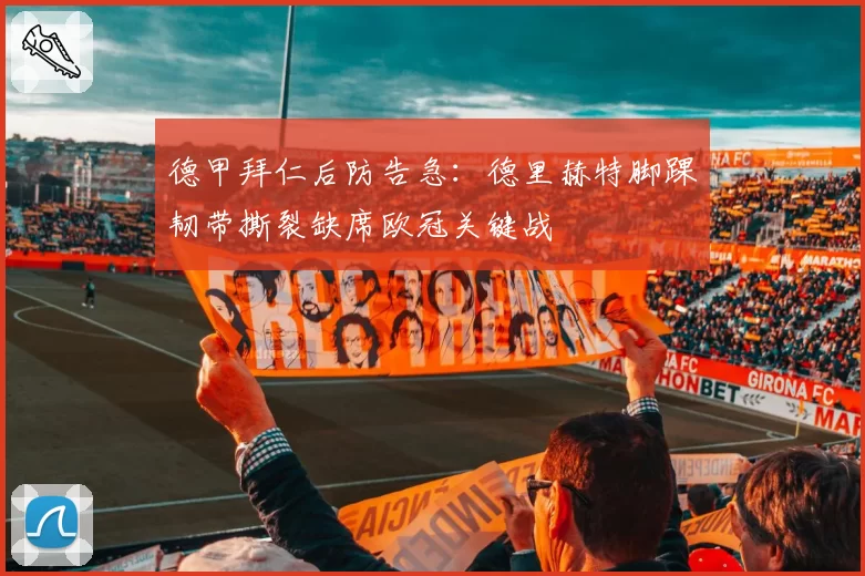 德甲拜仁后防告急：德里赫特脚踝韧带撕裂缺席欧冠关键战